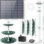 AISITIN Fuente para pájaros DIY con fuente solar de 3,5 W, alimentador de pájaros de 3 niveles para exteriores, baño de pájaros