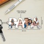 Transparent Gift Llavero Personalizado con Fotos en Letras para Papá o Mamá. Regalo Día del Padre, Día de la Madre. Llaveros