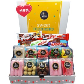 Valeli, Chocolates y Golosinas Cesta dulces y chocolatinas, Caja Regalo Original: Cumpleaños - 1 kg paquetes, bolsas