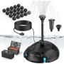Biling Bomba de filtro de estanque de 40 W con filtro, todo en uno, 660 GPH, filtro de bomba de agua ajustable y boquillas,