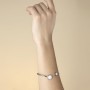 Lotus LS1837-2/1 D2JLS1837-2-1 - Pulsera de acero inoxidable con círculo para mujer, brazalete plateado, un bonito regalo para