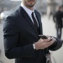 Rebundex Regalos Originales para Hombre Pulsera Cuero Collar Set Hombre Plata Regalo para Padres/Abuelo Navidad San Valentin Día
