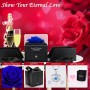 UUEMB Rosa Eterna, Rojo Caja de Regalo de Rosa Preservada con Collar de Corazón y Aretes, Regalo de Cumpleaños de Aniversario