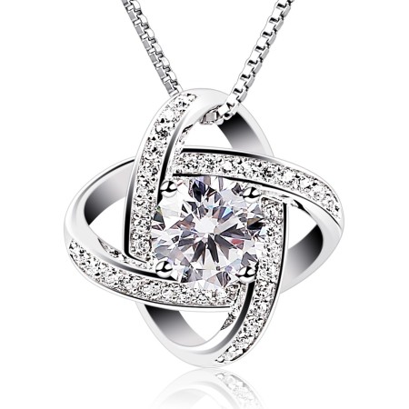 B.Catcher Collar Mujer Plata de Ley 925 ''Eres la luz de mis Ojos'' con para Regalo San Valentín Originales Cadena 45cm Longitud