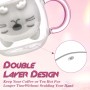 Qinhai Gato Tazas de Café de Cristal,Vasos de Doble Pared con Asa,Tazas de Té de Vidrio Borosilicato, Regalos para Cumpleaños
