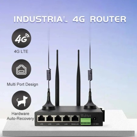 M2M Openwrt vehículo Celular Industrial Vpn Rs485 Serial Gsm 4G Lte Mo