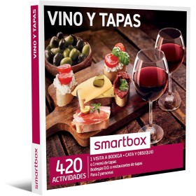 Smartbox - Caja Regalo Vino y Tapas - Idea de Regalo Vino - Visita a Bodega con cata y obsequio o menú de Tapas para 2 Personas