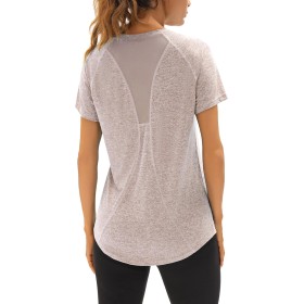 Wayleb Women's Sports T-Shirt Short Sleeve T-Shirt Loose Quick Dry Mesh T-shirts Women Yoga Fitness Top Sportswear Workout