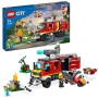 LEGO City Unidad Móvil de Control de Incendios, Camión de Bomberos de Juguete, Drones y 3 Minifiguras, Vehículos de Emergencia