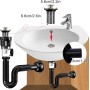 Kit de Desagüe para Fregadero de Baño Antiolor Antiobstrucción Desagüe Fregadero Cocina con Manguera de Drenaje Flexible y Tapón