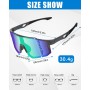 FAOKZE 2 gafas polarizadas para bicicleta, resistentes al viento, para hombre y mujer, protección UV400, para ciclismo,