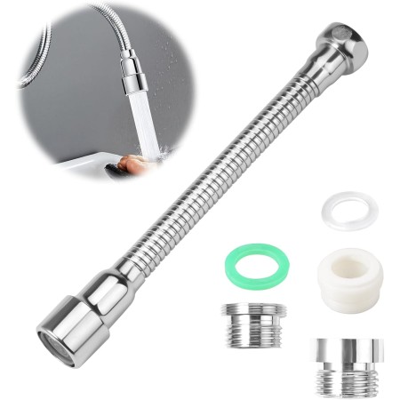 Extensor Grifo Cocina,20CM Alargador Grifo Cocina Fregadero,Alargador Grifo Cocina,Alargador Aireador Grifo Cocina,Adaptador