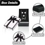 Aucuu 2 Caja de Regalo de Joyería, 9x7x3cm de regalos con lazo, Cajas y Bolsa Cumpleaños, Collar Caja de Pendientes para