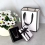 Aucuu 2 Caja de Regalo de Joyería, 9x7x3cm de regalos con lazo, Cajas y Bolsa Cumpleaños, Collar Caja de Pendientes para