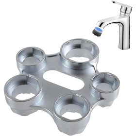 Aireador llave de montaje, 10 tamaños universal, llave de servicio, aleación de zinc, aireador de repuesto, colador, llave