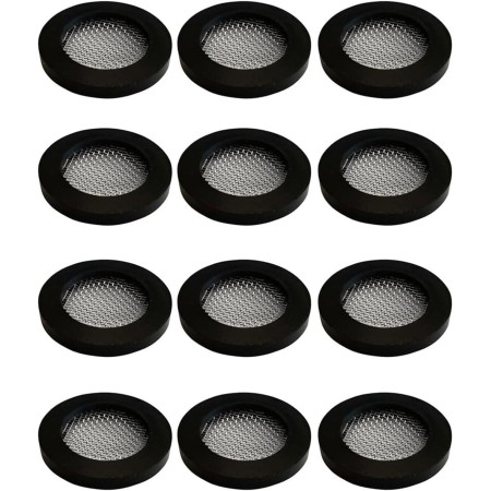 ZAMXHUG 12pcs Juntas de Ducha, Junta de Goma para Manguera de Ducha, Junta de Filtro de Acero Inoxidable, Colador, Apto para