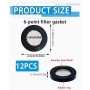 ZAMXHUG 12pcs Juntas de Ducha, Junta de Goma para Manguera de Ducha, Junta de Filtro de Acero Inoxidable, Colador, Apto para
