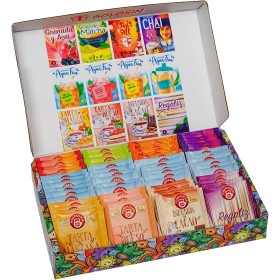 Dia de la Madre. Té Infusiones Regalo Original - Surtido Exclusivo de Golosin en Caja para Regalo - 12 Variedades, Total 72