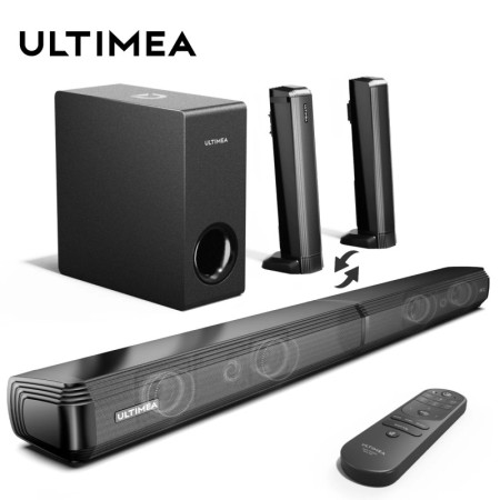 Barra de sonido ULTIMEA de 200W y 4,1 canales con subwoofer, barra de 