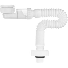 Fokroin Sifón de 11/4 pulgadas, Manguera de Drenaje Flexible, Desagüe Fregadero, Sifón de Tubo de Flexible a Prueba de Olores,