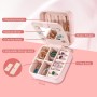 Sinekong Estuche Joyero Pequeño con Inicial C, Portátil Jewelry Organizer, Joyero Organizador de Viaje de Cuero PU, Joyero de