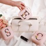 Sinekong Cajas de Joyería Personalizadas Con Inicial, Pequeño Joyero de Viaje con Espejo, Joyero Viaje, Joyero Pequeño para