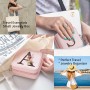 Sinekong Cajas de Joyería Personalizadas Con Inicial, Pequeño Joyero de Viaje con Espejo, Joyero Viaje, Joyero Pequeño para