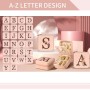 Sinekong Cajas de Joyería Personalizadas Con Inicial, Pequeño Joyero de Viaje con Espejo, Joyero Viaje, Joyero Pequeño para