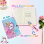 Beihre Diario Secreto Niña, Set de Papelería Unicornio de Peluche con Candados, Bolígrafo y Bolsa de Papelería, Regalos Para
