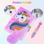 Beihre Diario Secreto Niña, Set de Papelería Unicornio de Peluche con Candados, Bolígrafo y Bolsa de Papelería, Regalos Para