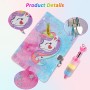 Beihre Diario Secreto Niña, Set de Papelería Unicornio de Peluche con Candados, Bolígrafo y Bolsa de Papelería, Regalos Para