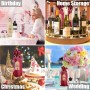 LZYMSZ 20 Bolsas de Regalo de arpillera de Primera Calidad para Vino, Bolsas de Yute para Botellas de Vino con cordón, Fundas