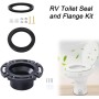 Kit de brida de inodoro RV de 3 pulgadas para inodoros Dometi C y Thetfor incluye brida de piso 385345892, sello de bola