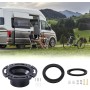 Kit de brida de inodoro RV de 3 pulgadas para inodoros Dometi C y Thetfor incluye brida de piso 385345892, sello de bola