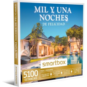 Smartbox - Caja Regalo Mil y una Noches de Felicidad - Idea de Regalo para Parejas - 1 Noche con Desayuno y Cena o SPA para 2