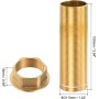 QUARKZMAN 1 Pieza 3.94 Pulgadas Tubo de Montaje de Extensión de Grifo con Arandelas, Tuerca de Bloqueo, Kit de Accesorios de