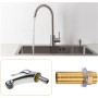 QUARKZMAN 1 Pieza 3.94 Pulgadas Tubo de Montaje de Extensión de Grifo con Arandelas, Tuerca de Bloqueo, Kit de Accesorios de