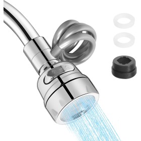 Accesorio de extensión de grifo de grifo giratorio de 360 grados con 3 modos de pulverización, accesorio de grifo multifuncional