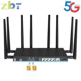 Enrutador 5G con tarjeta SIM Dual ZBT, 2 * SIM WiFi6, 3000Mbps, Openwr