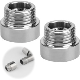 Extensión de grifo de 2 unidades, 1/2 pulgadas x 10 mm, extensión de rosca de cabezal de ducha para extensión de grifo,