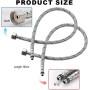 Mezcladora Flexible eililong, 2 Juegos de mangueras de Fregadero de Cocina de 80 cm de Largo para conectar grifos de Cocina