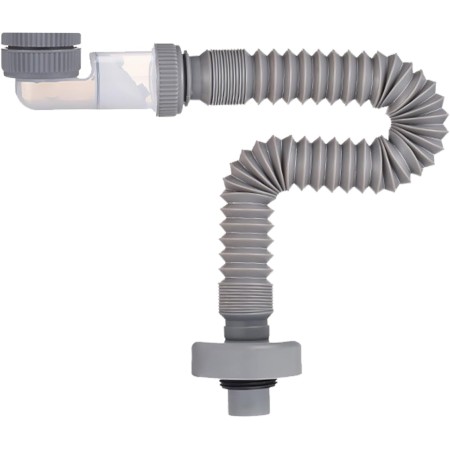LUPATDY Sifón flexible de 1 1/4 pulgadas, sifón tubular, para ahorro de espacio, tubo de drenaje con tapón de olor, para