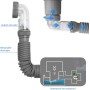 LUPATDY Sifón flexible de 1 1/4 pulgadas, sifón tubular, para ahorro de espacio, tubo de drenaje con tapón de olor, para