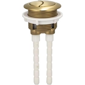 HpLive Botón de cisterna de inodoro dorado cepillado de 38 mm, doble descarga de inodoro, cisterna de inodoro de acoplamiento
