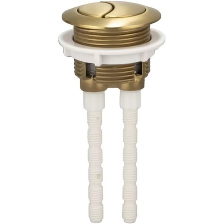 HpLive Botón de cisterna de inodoro dorado cepillado de 38 mm, doble descarga de inodoro, cisterna de inodoro de acoplamiento