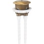 HpLive Botón de cisterna de inodoro dorado cepillado de 38 mm, doble descarga de inodoro, cisterna de inodoro de acoplamiento