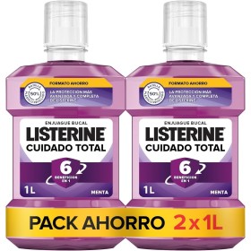 Listerine Enjuague Bucal, Aliento Fresco, Actúa contra los gérmenes, Caries, Gingivitis y sarro, Reduce la placa, Fortalece los
