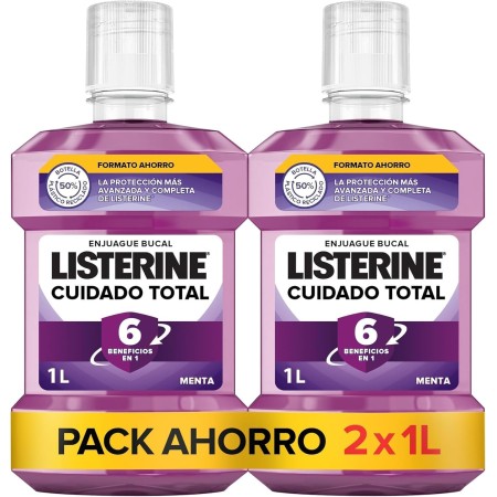 Listerine Enjuague Bucal, Aliento Fresco, Actúa contra los gérmenes, Caries, Gingivitis y sarro, Reduce la placa, Fortalece los