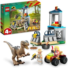 LEGO 76957 Jurassic Park Escapada del Velociraptor, Juguete de Construcción para Niños y Niñas a Partir de 4 años, Set con