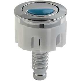 Pulsador de inodoro cromado de doble descarga de repuesto para tanque de cisterna fácil de instalar ABS 38-49 mm